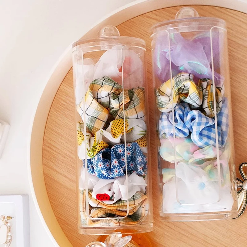 Hair Rope Storage Box Transparent Box Cosmetic Cotton Storage Box Hair Accessories Hairpin Storage Box Sundries Storage Box