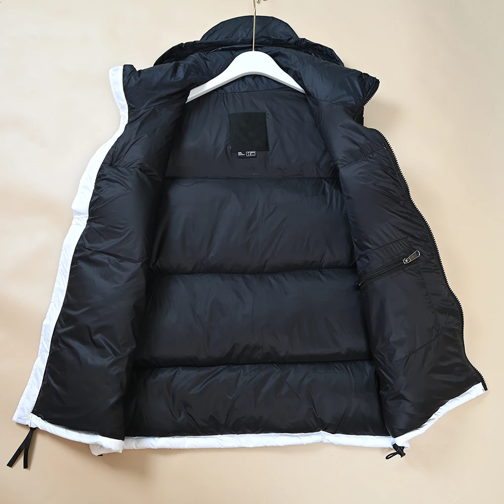 Winter New Men's Color Blo Function down Vest Couple Sle Loose Fit Faion Urban Youth Zipper Closure  Color Vest