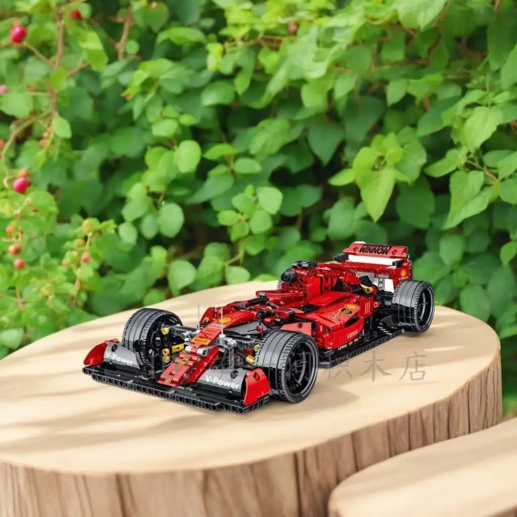 2024 new 1200 particles supercar building blocks F1-SF90 cool collection model car puzzle assembly boys building block toys