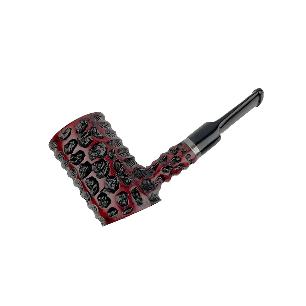 MUXIANG Classic Smoking Pipe for Men, Briar Wood Pipes, Tobacco Pipe, Smoke Accessories, Tube Churchwarden with Ring Smoker Tool