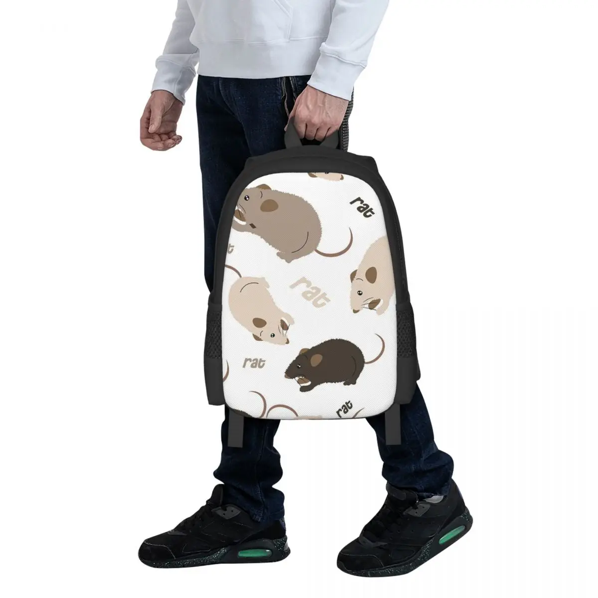 

Rat Pattern Student Backpack School Bag Hiking Travel Daypack for Boys Girls Fashion Bookbag Shoulder Bags