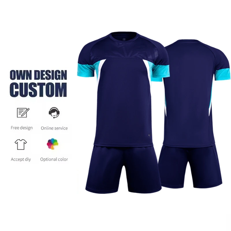 High Quality Custom Soccer Jersey for Kids Youth Team Wear Short Sleeve Football Uniform Name Logo Breathable Top Wholesale