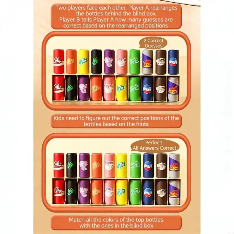 

Portable Safe Plastic Memory Training Toy Entertaining Color Pairing Board Game 4XBB