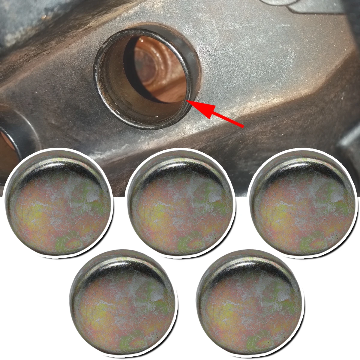 5pc Car Engine Core Plug For Ford Escape 1.5L EcoBoost A/T AWD&FWD Freeze Expansion Welch Zinc Plated Cup W528007S900 2017-2019