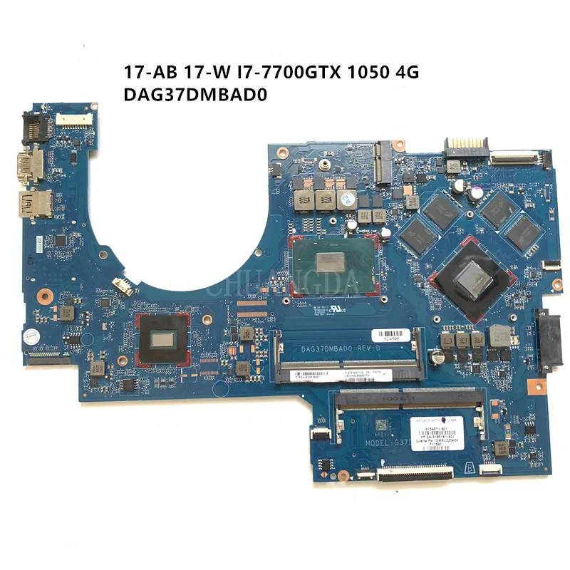 Working For HP PAVILION 17-AB 17-W Motherboard 915467-601 915467-501 DAG37DMBAD0 i7-7700HQ cpu + 1050 4GB