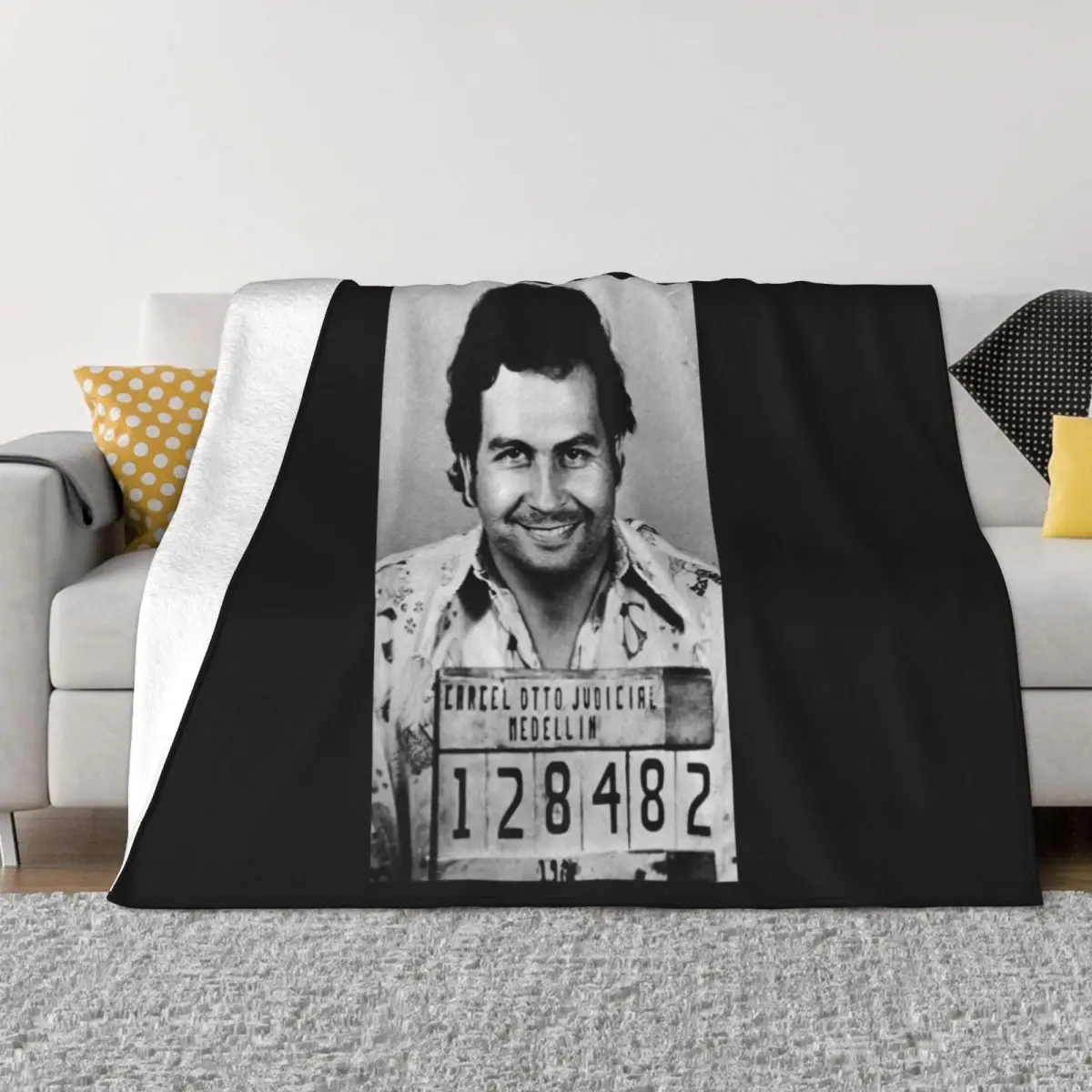 Pablo Escobar Case Mugshot Cotton Women Men Different Science Male Design Punk Casual Fitness Throw Blanket