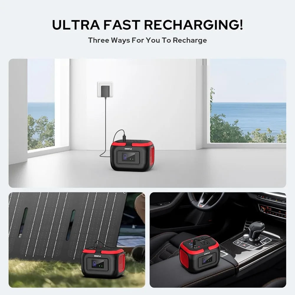 محطة طاقة محمولة 97Wh مولد طاقة شمسية مع تيار متردد/تيار مستمر/USB QC3.0 للتخييم في الهواء الطلق والمنزل الاحتياطي في حالات الطوارئ