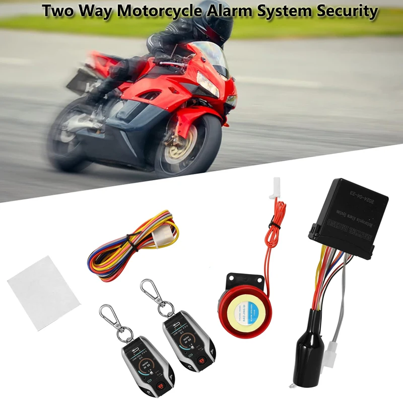 Scooter Burglary Vibration Alarm Remote Engine Start For Honda/Suzuki Universal 2-Way Motorcycle Alarm Device Anti-theft System
