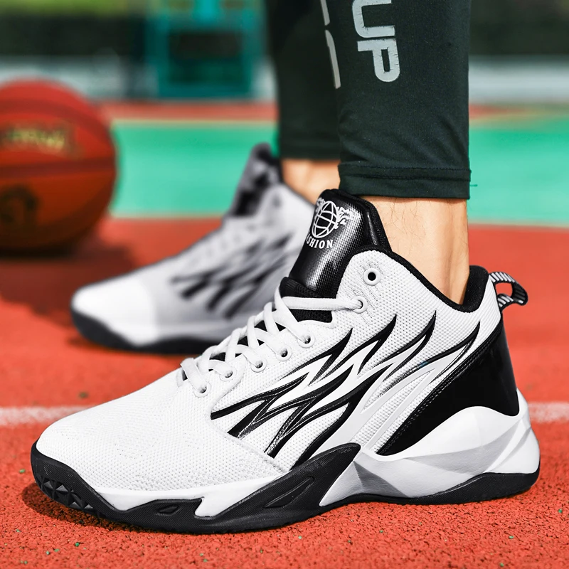 Brand Men's High-top Non-Slip Basketball Shoes Trendy Boys Basketball Sport Tennis Shoes Comfortable Gym Training Athletic Shoes