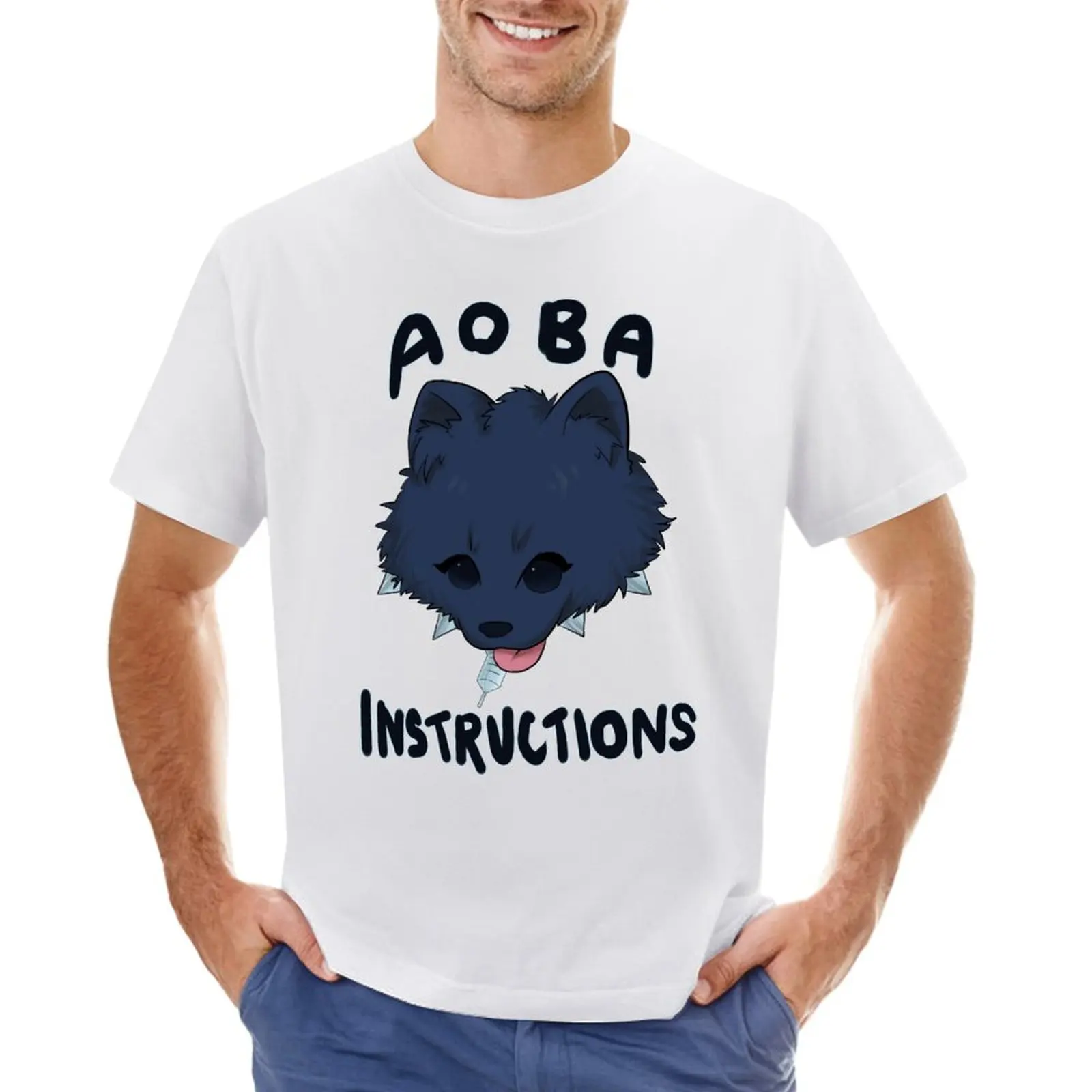 Aoba, Instructions. (allmate ver) T-shirt Blouse anime clothes blacks customizeds mens funny t shirts