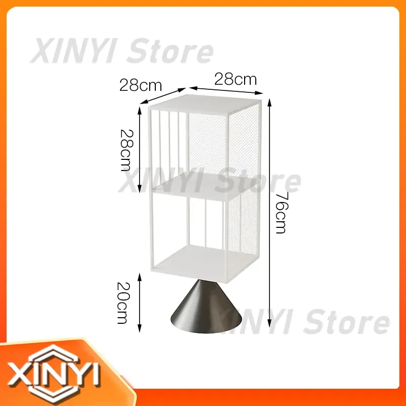 Nordic Rotating Shelf for Sofa Side Storage Rack Multi Layer Floor Standing Bookshelf Office Desk Organizer Living Room