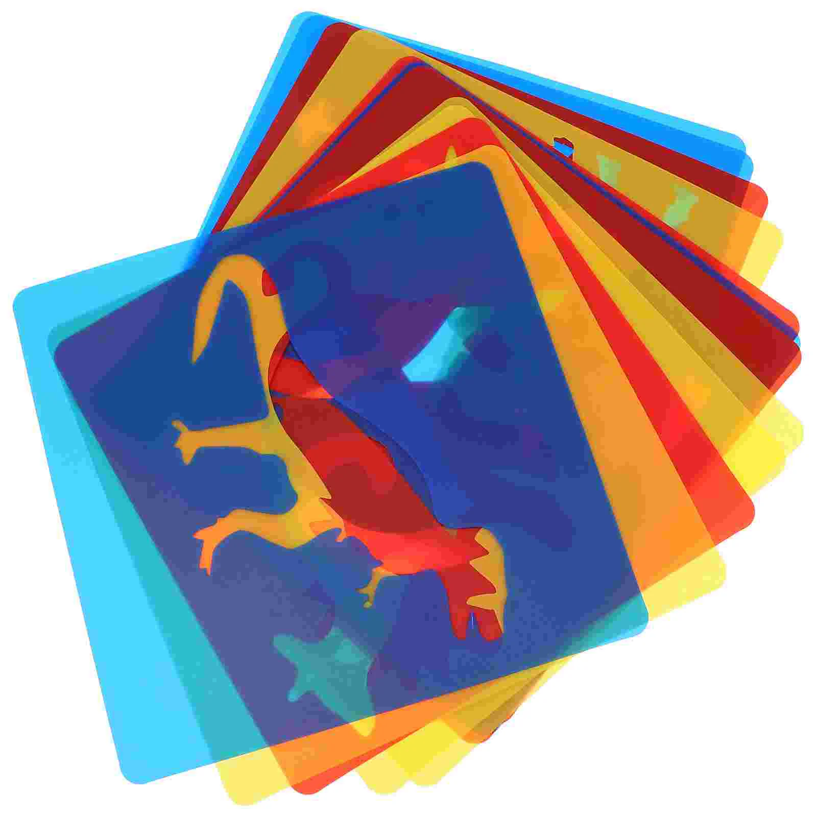 12 Sheets Painting Template Animal Stencils Hand Account Rulers Reusable Templates Childrens Toys Cartoon Pp Theme DIY