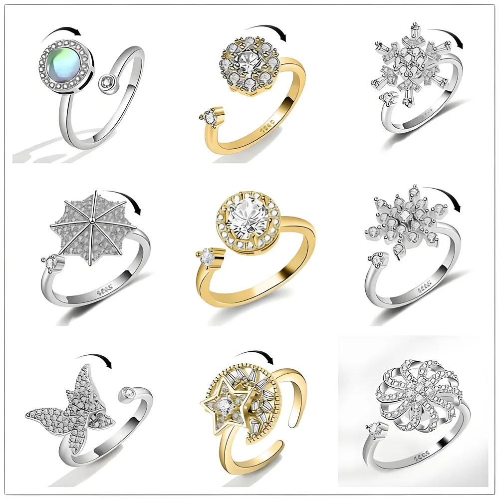 Медное-регулируемое-изящное-кольцо-с-цветком-для-женщин-вращающееся-антистрессовое-кольцо-спиннер-для-снятия-тревоги