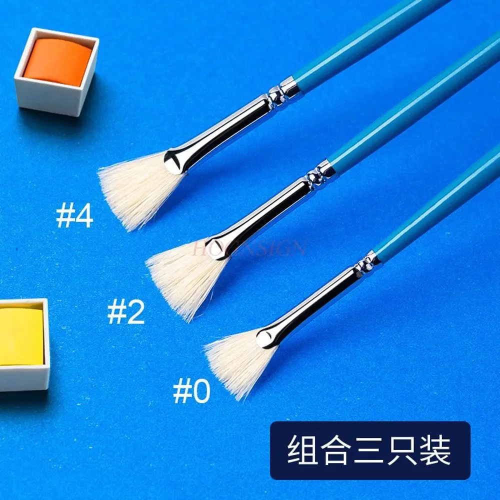 

3 шт. веерообразная ручка, водный мел, свиная грива, ручка для масляной живописи, цветная ручка «рыбий хвост», пигментная ручка, акриловая кисть