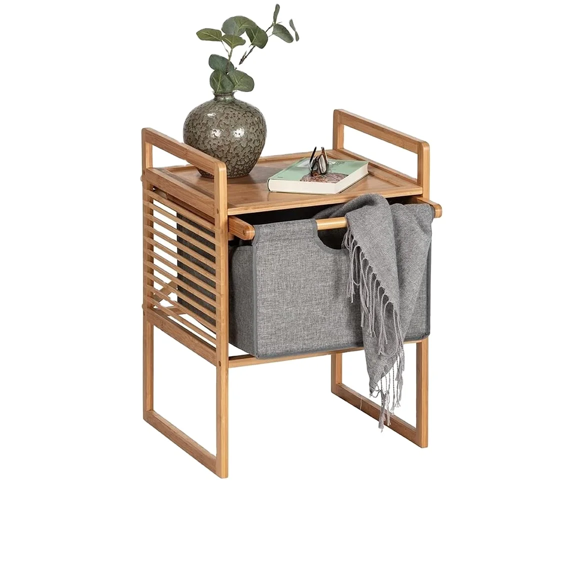 Moderner Nachttisch Mit Stoffs Chu Blade Und Nachttisch Aus Echtem Holz Für Das Wohnzimmer