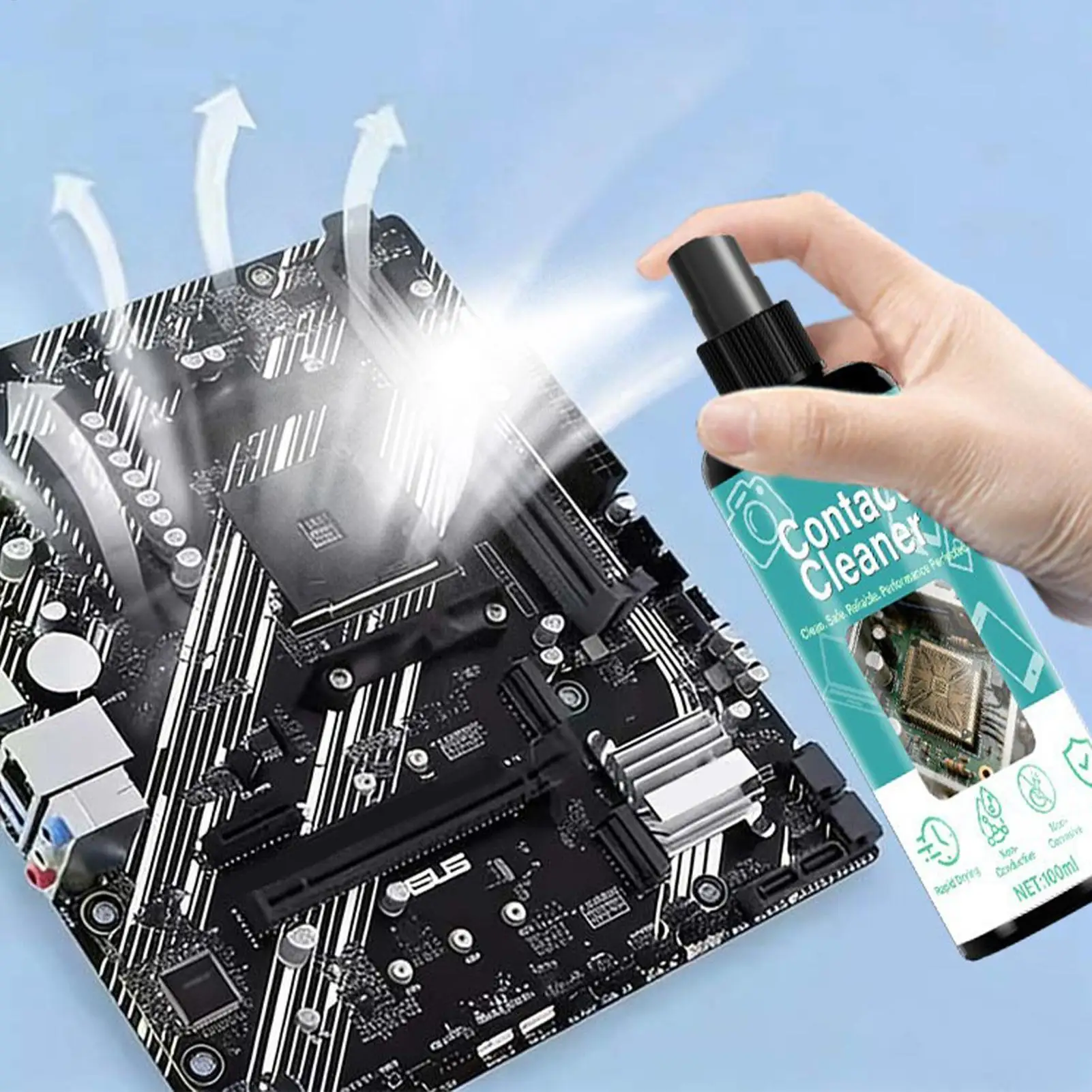 100ml Electrical Precision Contact Cleaner Fast Drying No Damaging Cleaner for Motherboard Circuit Boards Laptop Keyboard