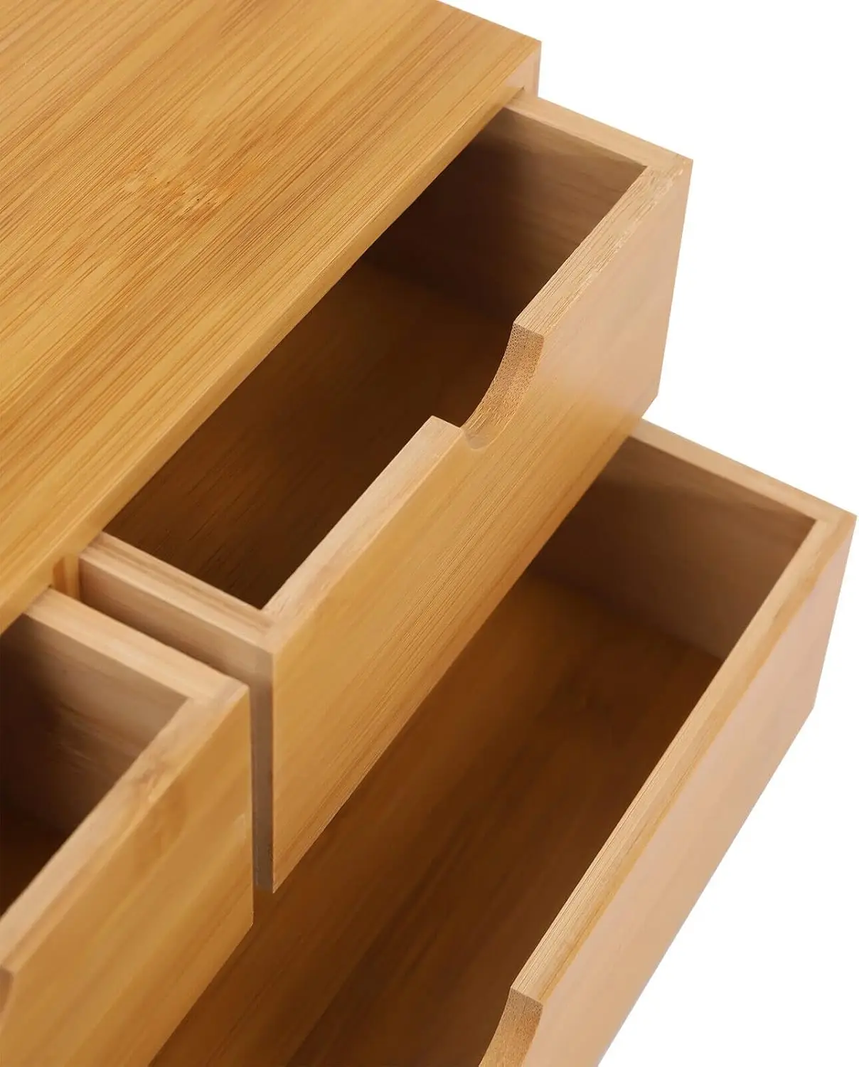 صندوق منظم تخزين الطاولة من الخيزران، منظم مكتب الطاولة Ba