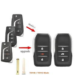 Car Key Fob Housing Case Shell Modified for Toyota Rav4 Yaris Highlander Auris Avensis Aygo Scion TC IM Corolla Hilux CD SRV