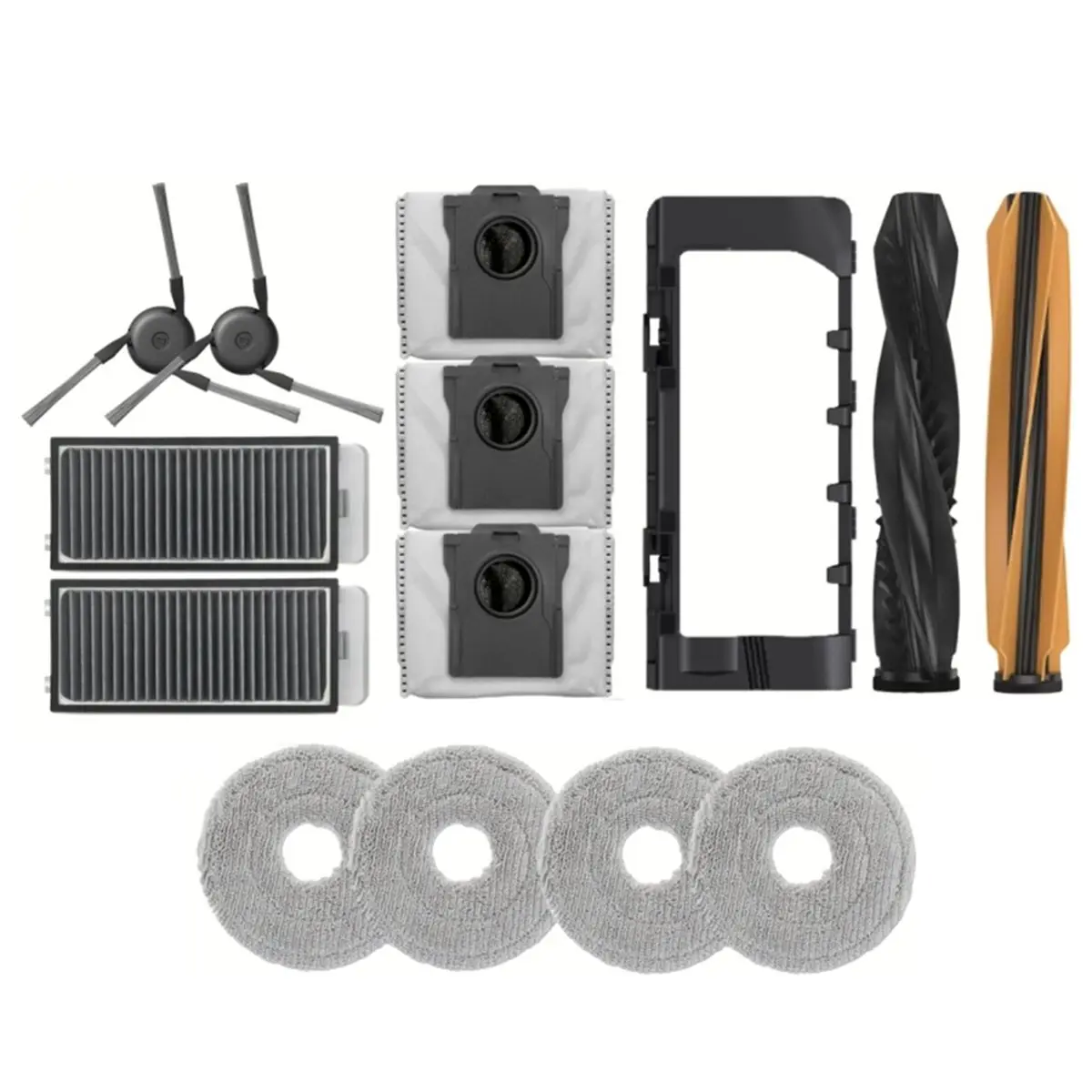 

Аксессуары для L40S Ultra, боковая щетка с двойным роликом, фильтр, тряпка для швабры, мешок для пыли для запасных частей для пылесоса L50 Ultra [BWASCLIM]