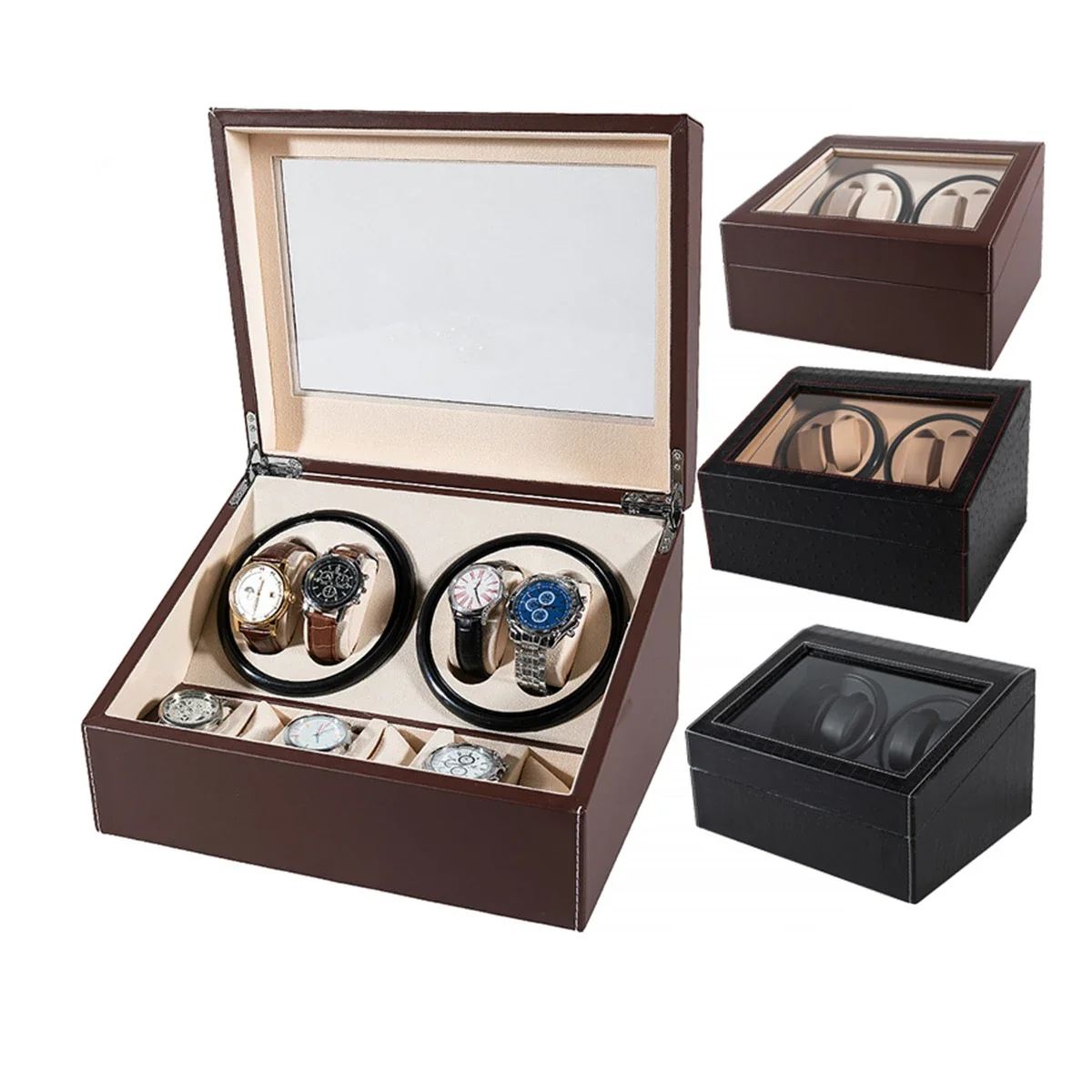 

Automatic Rotator Watch Winder Motor Silent Movement Winder Watch Boxes Men Mechanical Watches Display Organizer Accessories