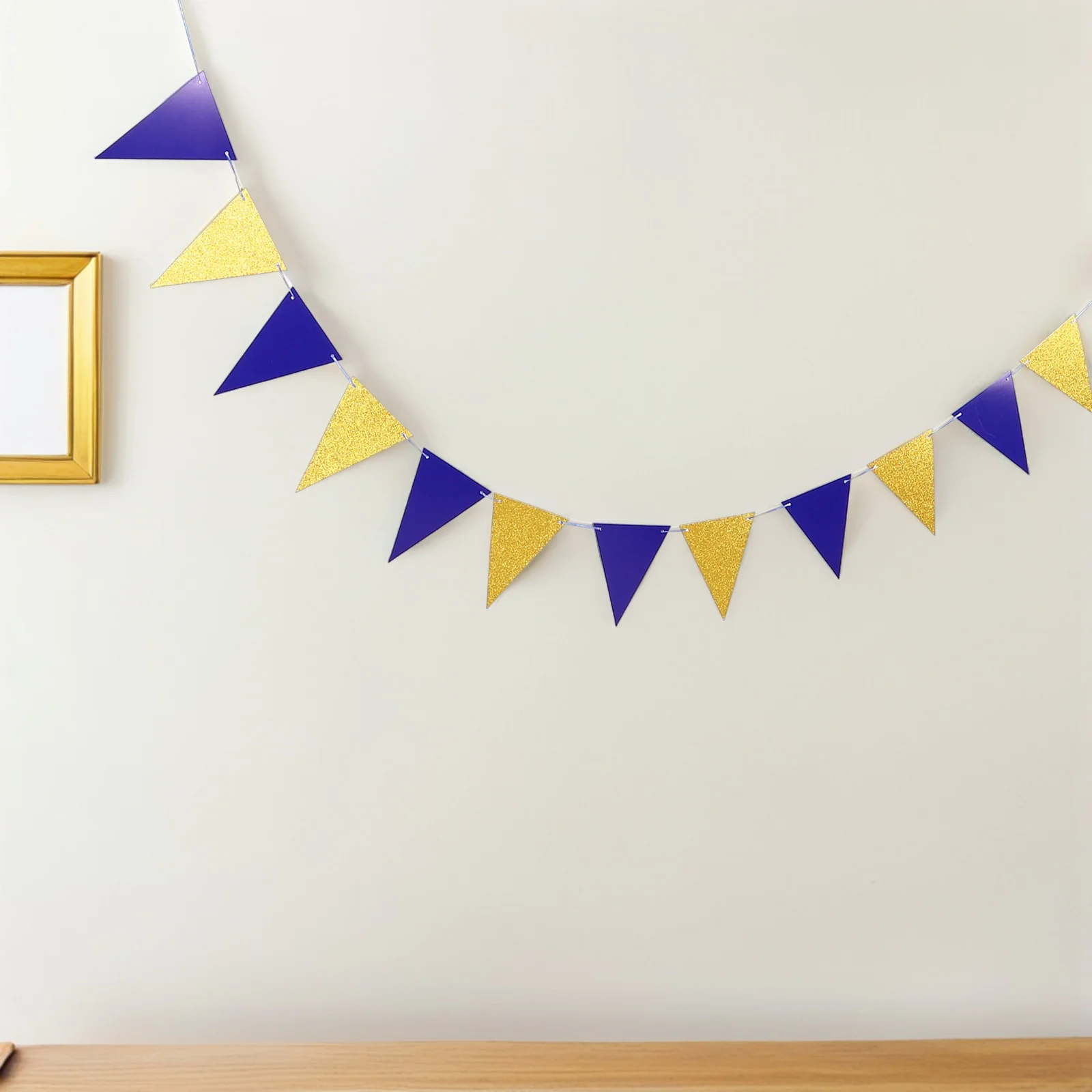 

3Pcs Triangle Bunting Banner Colorful Pennant Flags String Hanging Party Decor for Graduation Wedding Festival Indoor Outdoor