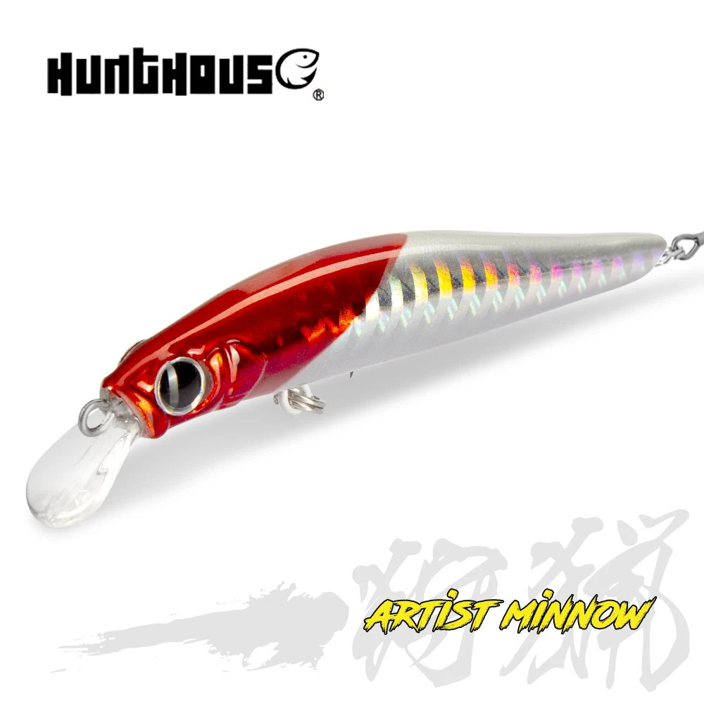 Hunthouse الفنان أسماك الصيد إغراء 80 مللي متر 8.5 جرام الصيد البحري غرق الطعوم Jerkbait Wobblers تويتش عمل لسمك السلمون المرقط باس LW401