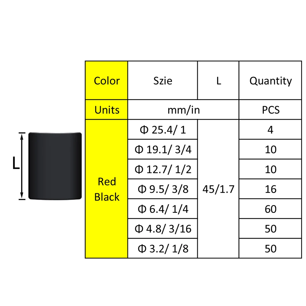 Wire Heat Shrink Tubing Kit - 3:1 Ratio Adhesive Lined, 200pcs 7 Size Black Red Waterproof Electrical Heat Shrink Wrap Tubes