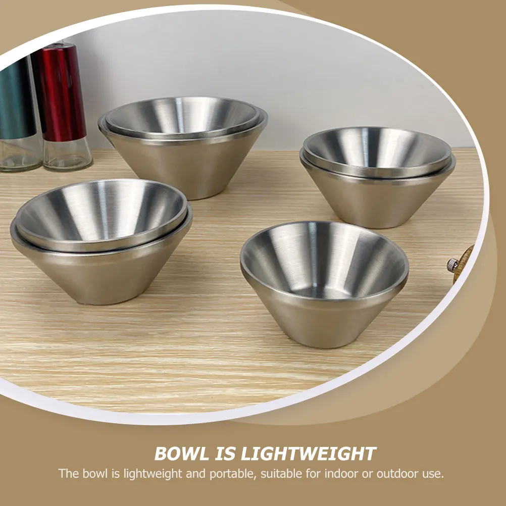 

Soup Bowl Double Layer Insulation Toddler Serving Bowls for Parties Stainless Steel