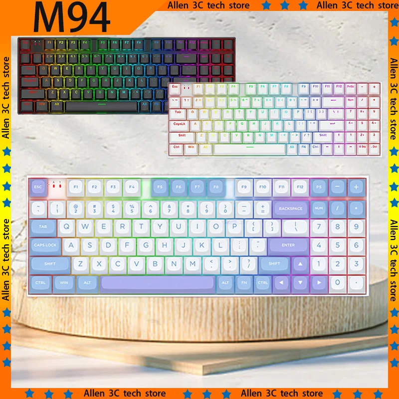 Redragon m94 teclado mecânico interruptor magnético rgb 8k retorno rt teclado com fio 94 teclas escritório portátil gamer pc teclado de jogos