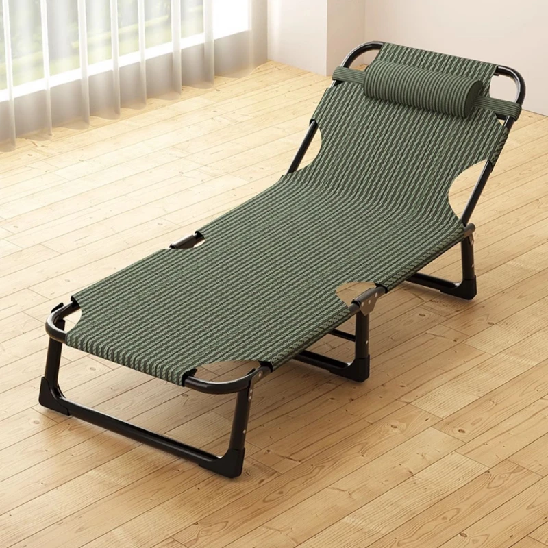 Office Lunch Break Lounge Chair, Nap Bed, Home Adult Simple Companion Bed, Outdoor Camp Bed