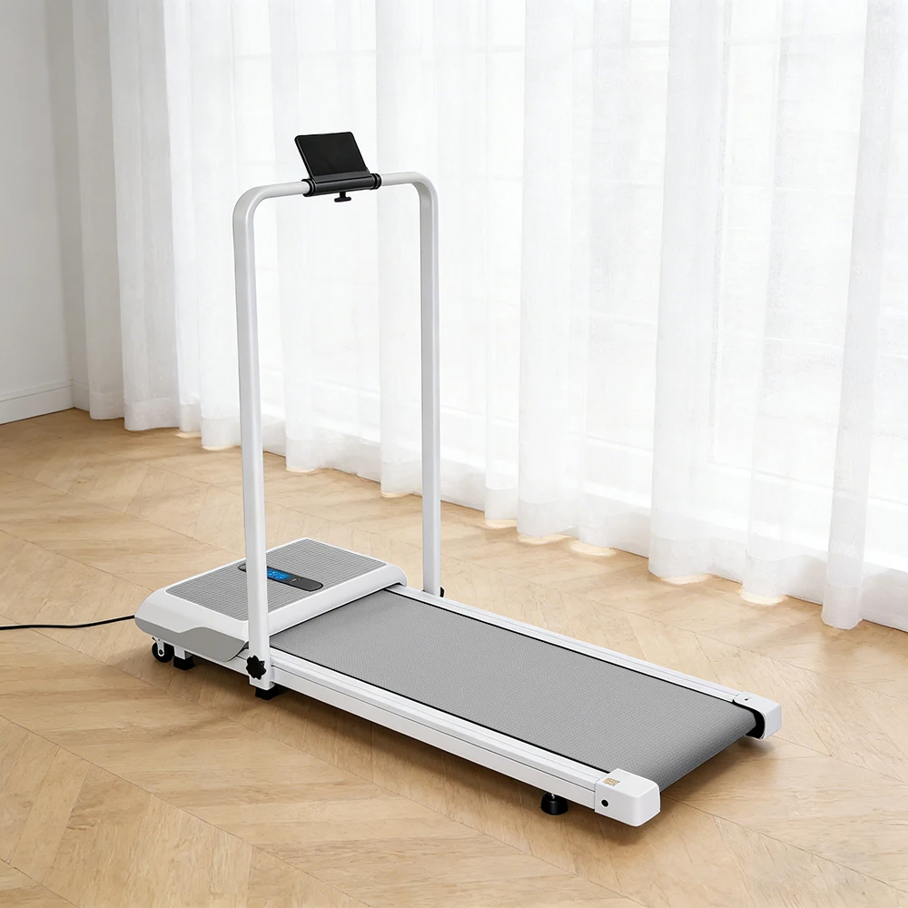 2-in-1 Slim Foldable Mini Under Desk Walking Pad Trotadora, Home Fitness Electric Treadmill