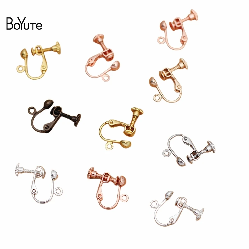 

BoYuTe (50 Pieces/Lot) 13*19MM U Shape Metal Brass No Pierced Ear Clip Materials Diy Handmade Earrings Jewelry Accessories