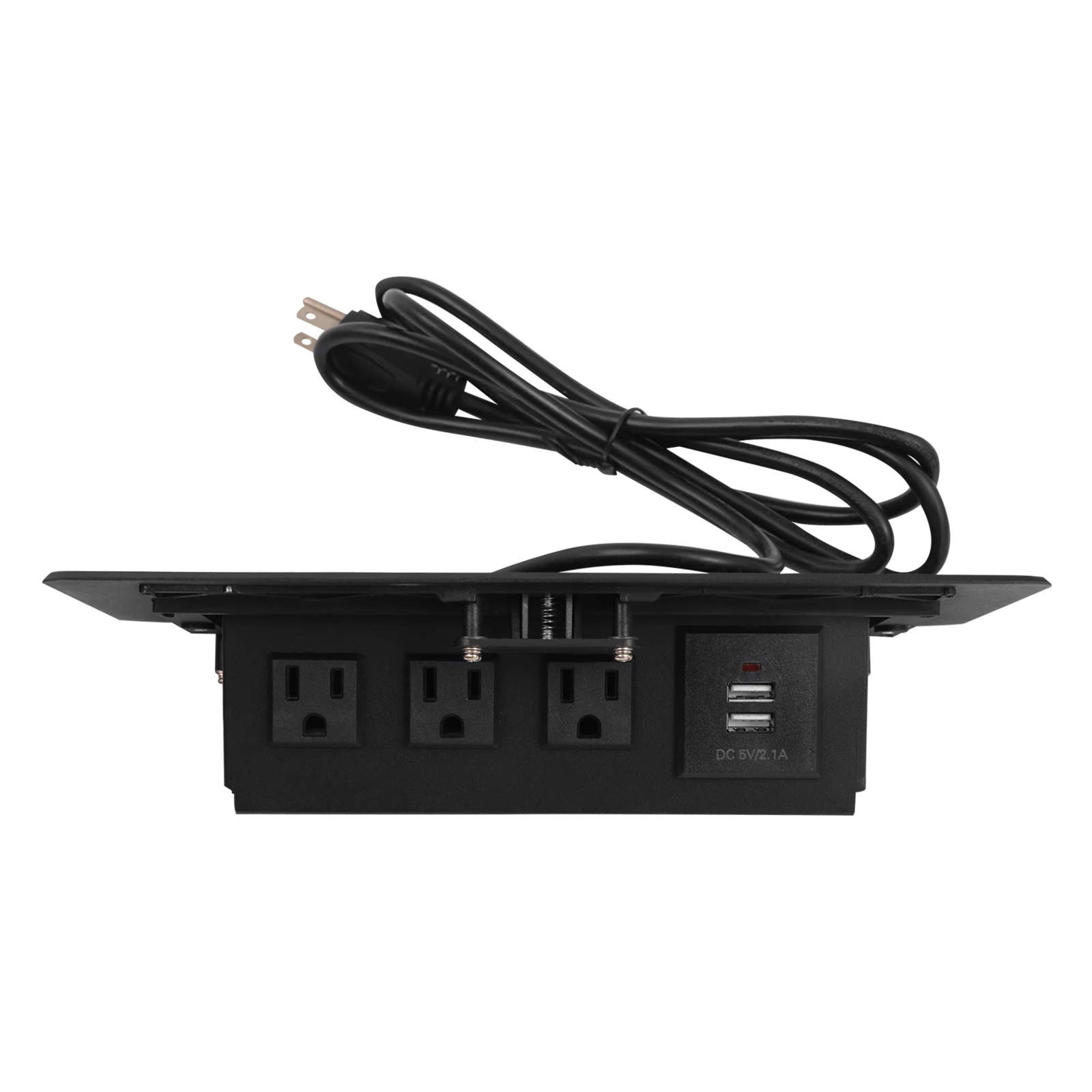 Desk Pop-up Socket Pop Up Outlets Sockets with 3 Outlets & 2 USB Ports  110-127V on Floors, Countertops, Decks, Tables