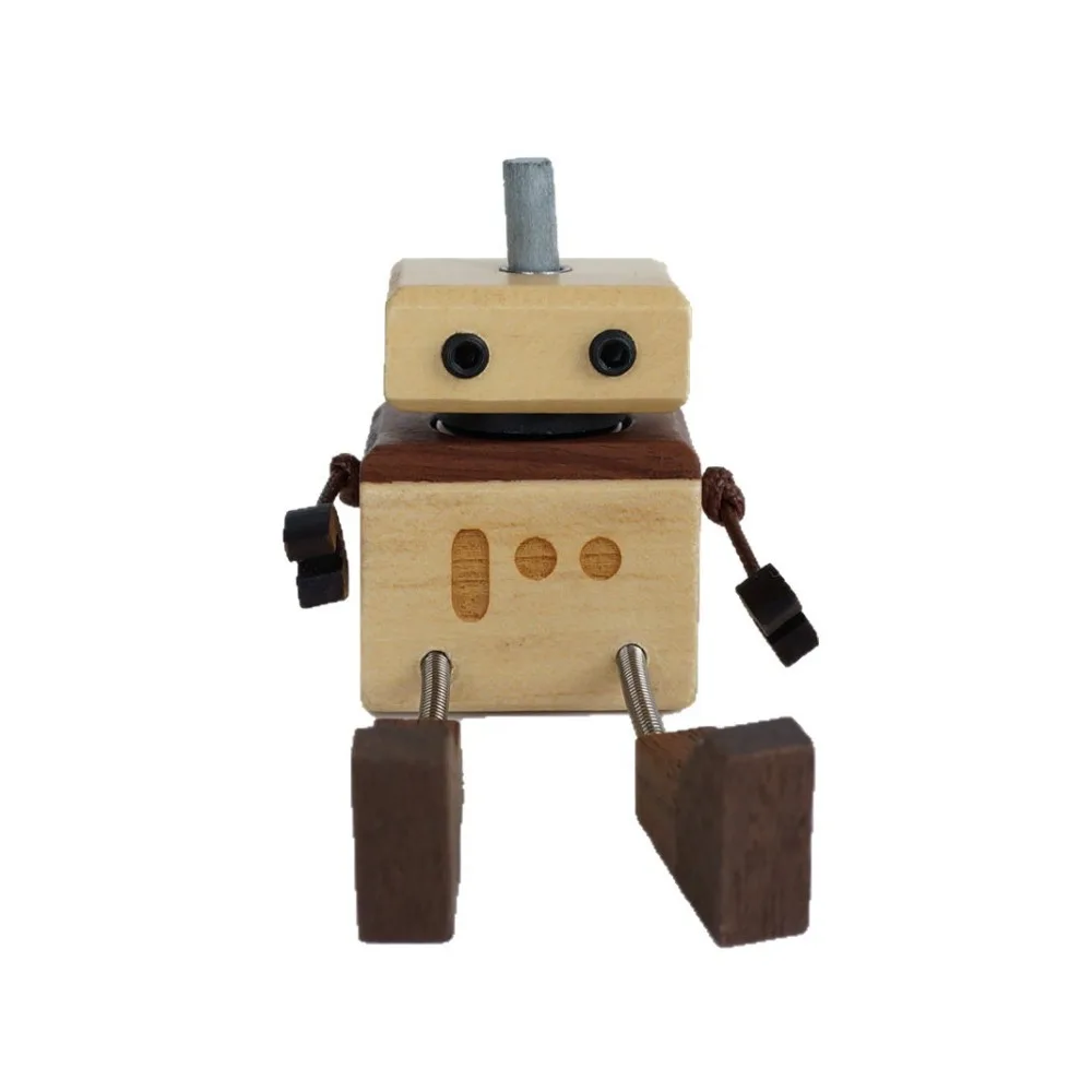 

Creative Hand Made Essential Oil Fragrance Expander Cartoon Wood Robot Fragrance Bottle Funny Car Mounted Home