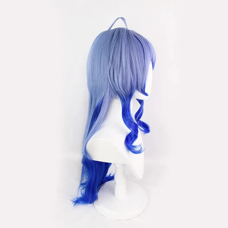 

New ❤2025 Game Genshin Impact Cosplay Costumes Headgear Women Blue Hair Ganyu Wig Accessories ☆ ☆ ☆
