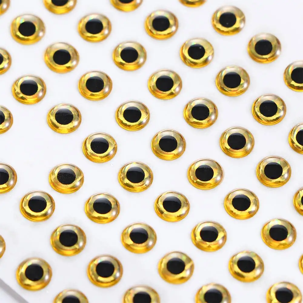 Tackle Fishing Sticker Eyeball 100pcs/lot Simulation Holographic Artificial Fish Eyes 3D Fish Eyes Fishing Lure Eyes DIY Eyes