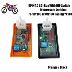 5 Pin AC CDI Box With DIP Switch Motorcycle Lgnition Speed Limit 4000-12000 For DY100 WAVE100 Racing YX140 Competitive Racing