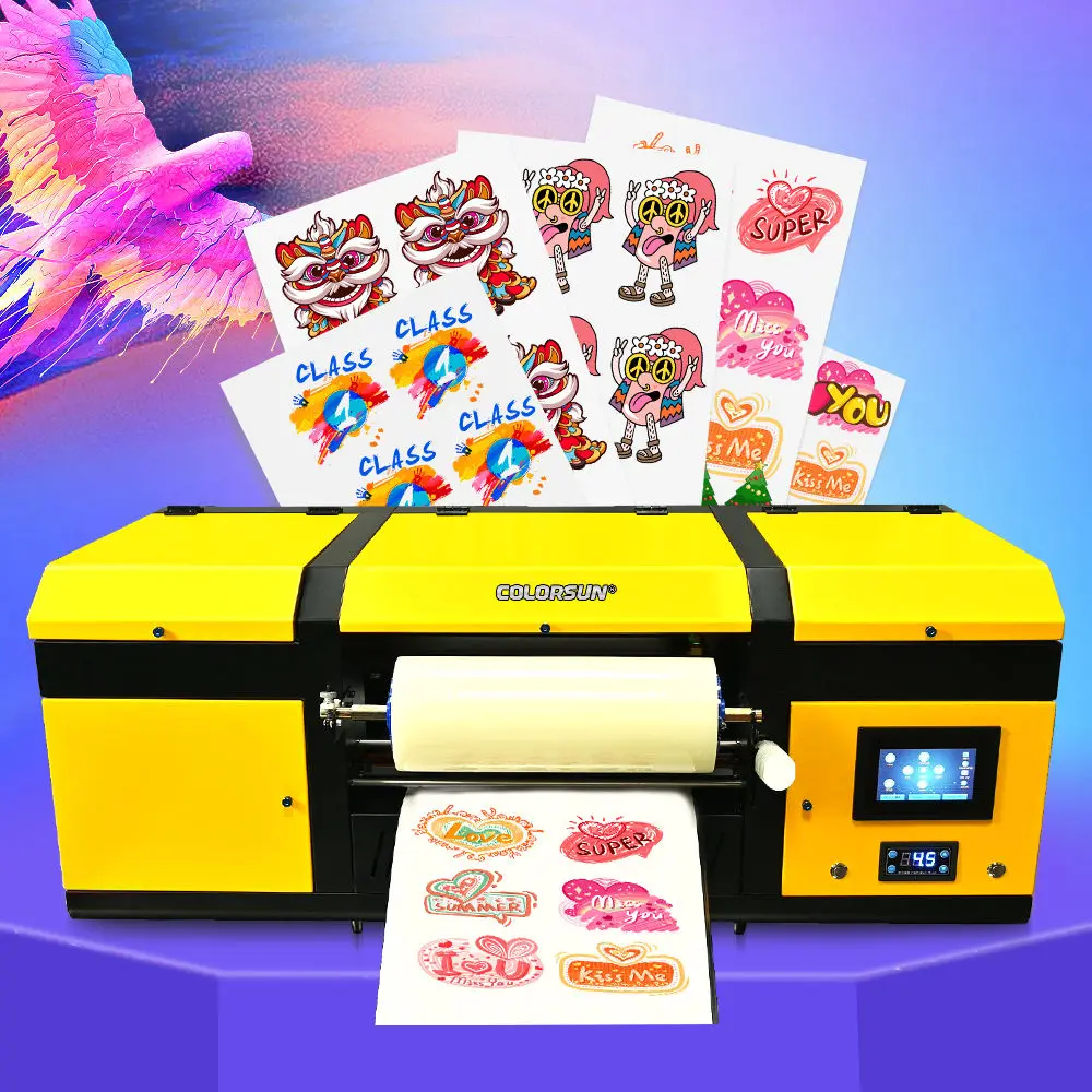 New A3 UVDTF Crystal Sticker Printer Digital Integrated Machine with Roll Material Laminating for Logo Printing and Labeling