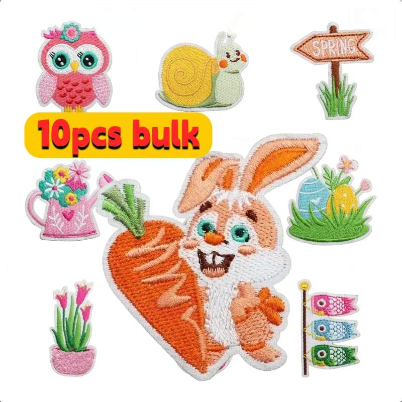 10/20 個バルク春テーマ刺繍布ステッカー七つ星てんとう虫 - Embroidery Lady Bug のレビューと価格