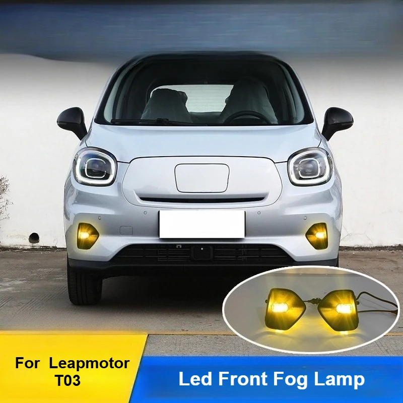 Front Fog Lamp Led Golden Eye High brightness Lens Front Bumper Light For Leapmotor T03 Modification Accessories