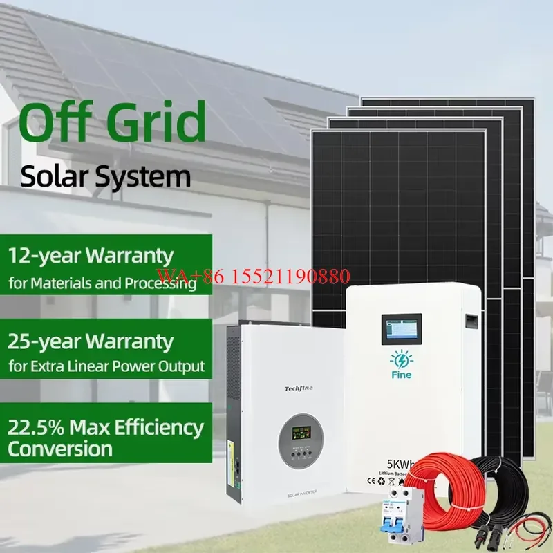 WMWMNU for JEESENG Off Grid Solar Power System Complete Set Lithium Ion Monocrystalline 580W 6000 Cycles 3KW 11KW Single