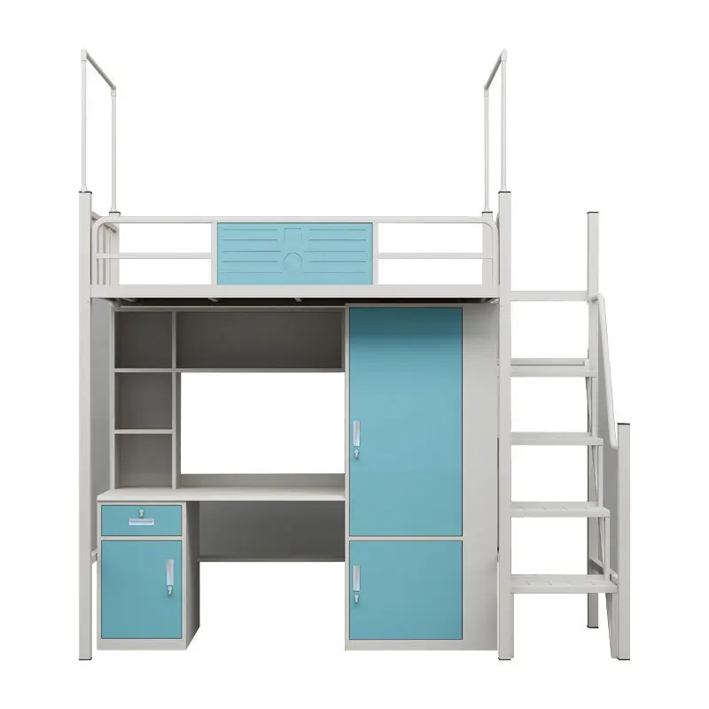 Bed Under Table Combination Apartment Bed School Dormitory  Student Desk Wardrobe Single Profile