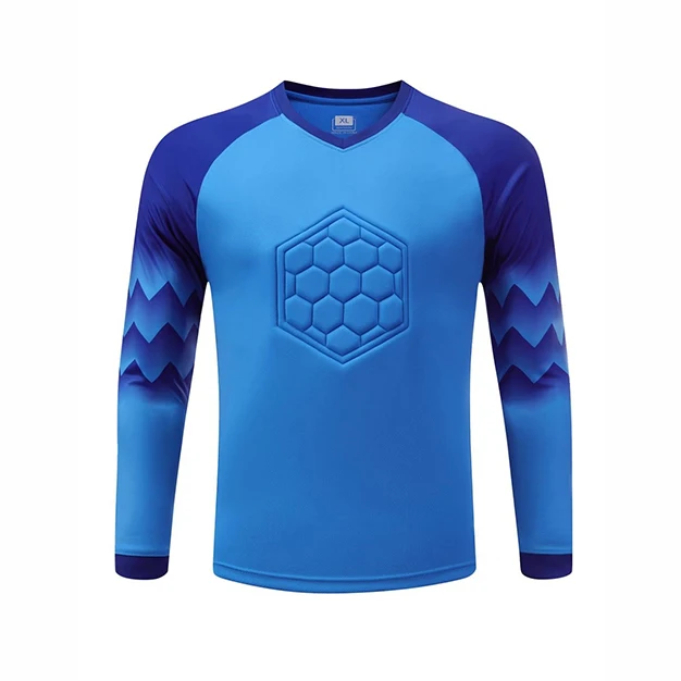 Adults Football Goalkeeper Uniform Mens Goalkeeper Soccer Jersey Boy\'S Doorkeepers Long Sleeve Protective Sponge Shirt Pants