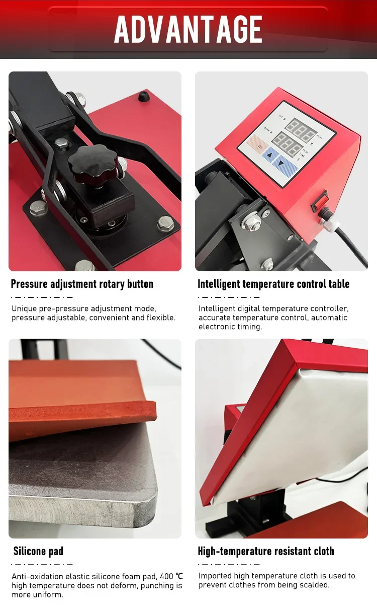 Mesin Press Panas Berkualitas Tinggi Harga Pabrik untuk Membuat Kaos dengan Mesin Transfer