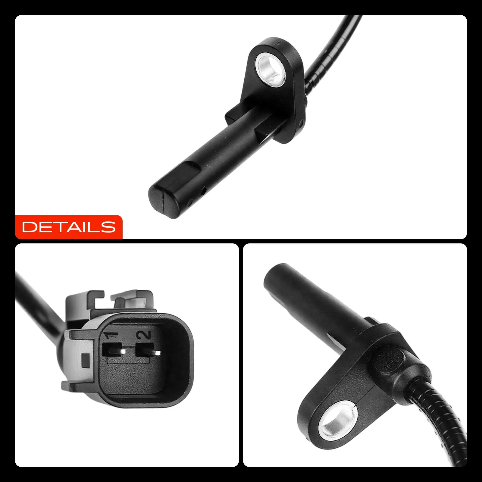 A-Premium Rear Driver or Passenger Side ABS Wheel Speed Sensor for Ford E-Transit 2022-2024 Transit-150 Transit-250 2015-2025 7