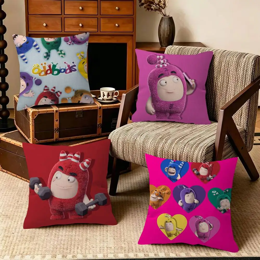 CARTOON Odd O-OddbodsS   Decorative Room Aesthetics Pillow Case Home Decor Bedroom Sofa Bed Pillow Cover 45x45