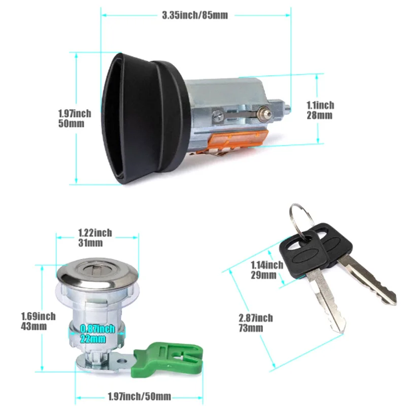 For Ford F150 F250 F350 lock cylinder key 707624 703362 924-724 703369  Vehicle Interior Accessory