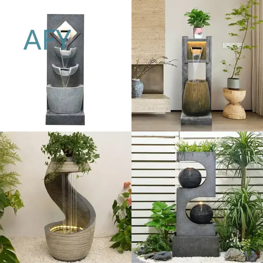 Simple Flowing Water Ornament for Amazon Custom Rockery Fountain for Feng Shui Living Room Circulating Floor Water Feature
