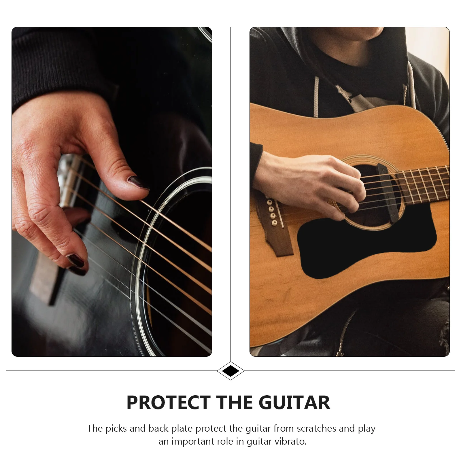 

1Set Electric Guitar Accessories Metal PVC Pickguard Durable Lightweight Easy to Install Heat Resistant Scratch Protection