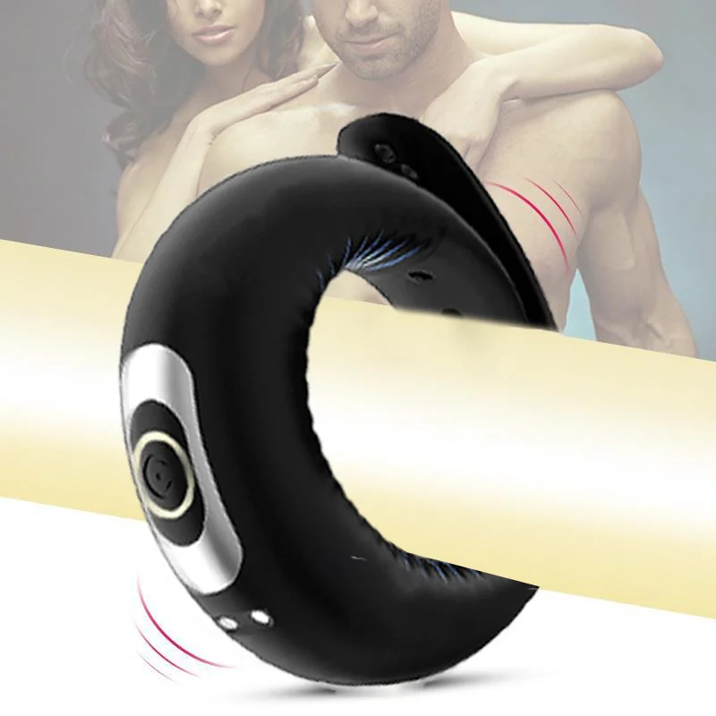 10 Vibrations Vibrating Cock Ring Sex Toys for Men Silicone Penis Ring Remote Control Vibrator Recharge waterproof Penis Ring